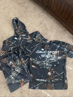 Darc Sport Wolves Camo Hoodie and Tee Set - Black, Brown